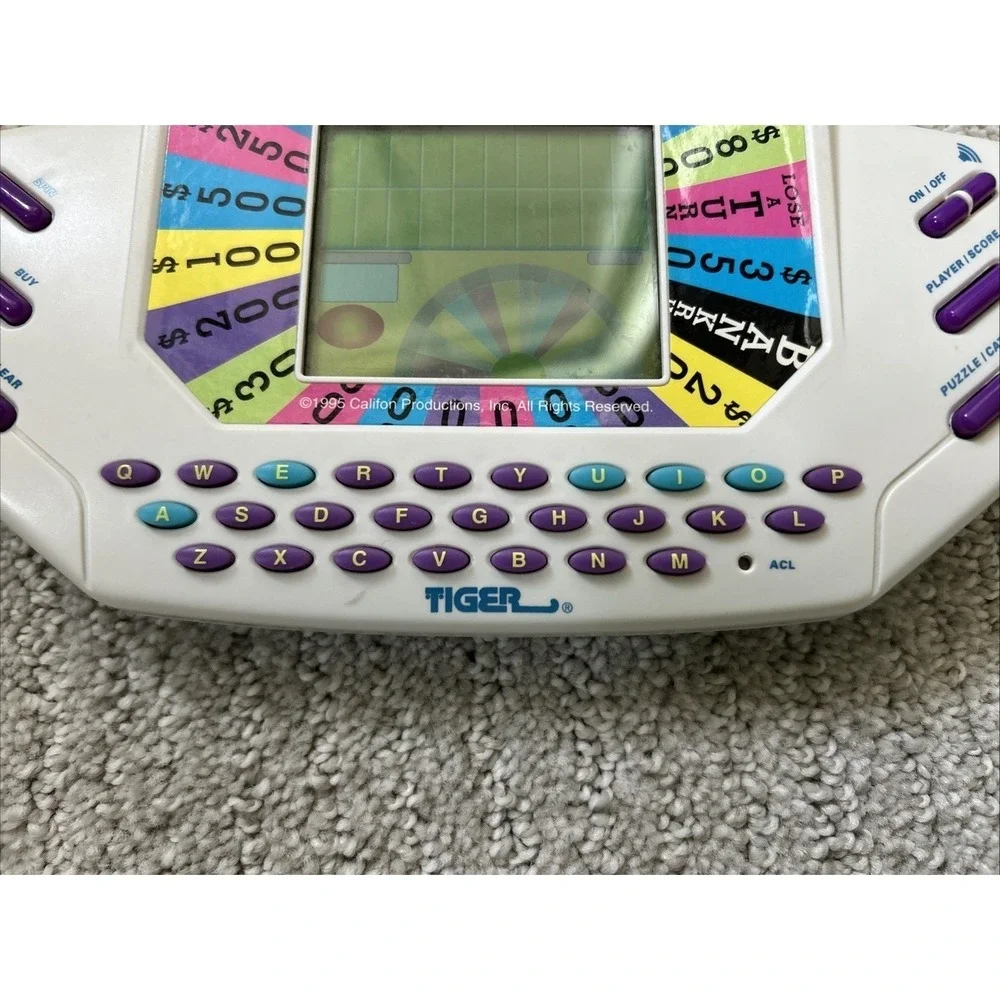 Wheel of‎ Fortune Handheld Game 1995 Tiger Electronics, Cartridge, TESTED-WORKS